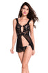 Black 2pcs Parisien Ladylove Babydoll